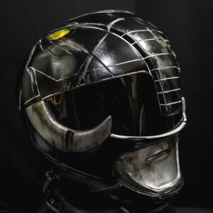 helmet black MMPR damaged 2