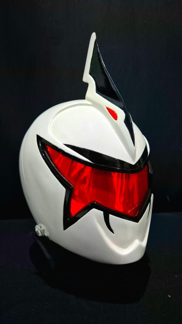 White Dino Ranger Helmet Only - [CUSTOM SIZE] - Image 9