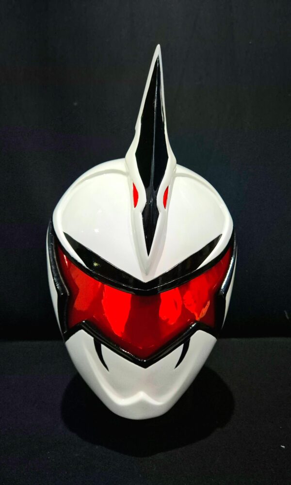 White Dino Ranger Helmet Only - [CUSTOM SIZE] - Image 8