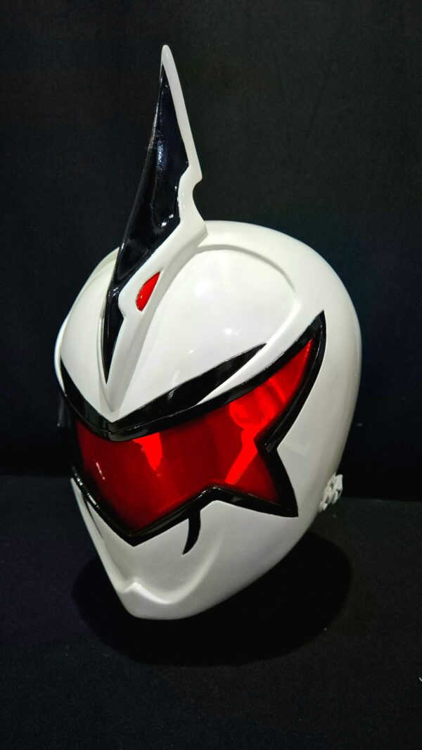 White Dino Ranger Helmet Only - [CUSTOM SIZE] - Image 7