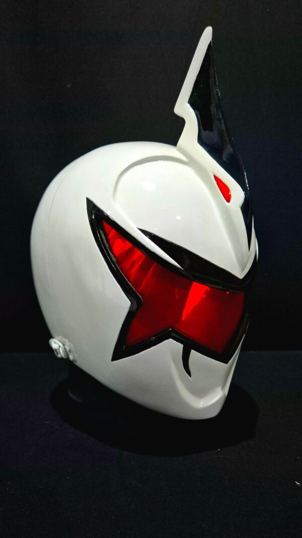 White Dino Ranger Helmet Only - [CUSTOM SIZE] - Image 6