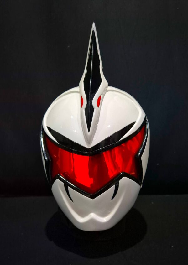 White Dino Ranger Helmet Only - [CUSTOM SIZE] - Image 5
