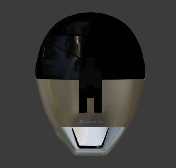 gokai silver helmet 3D STL (3)