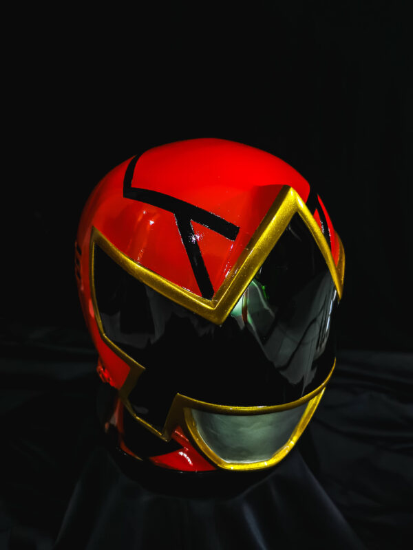 red ranger helmet custom (2)