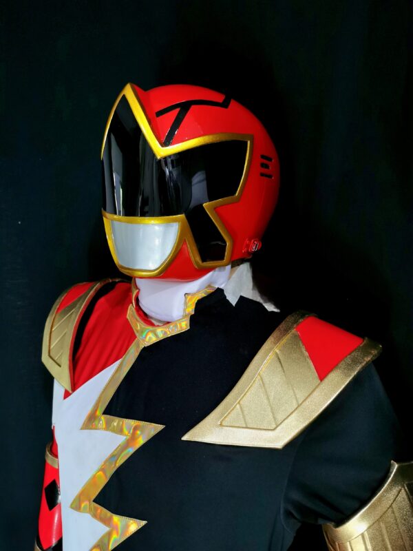 red ranger helmet custom costume (4)