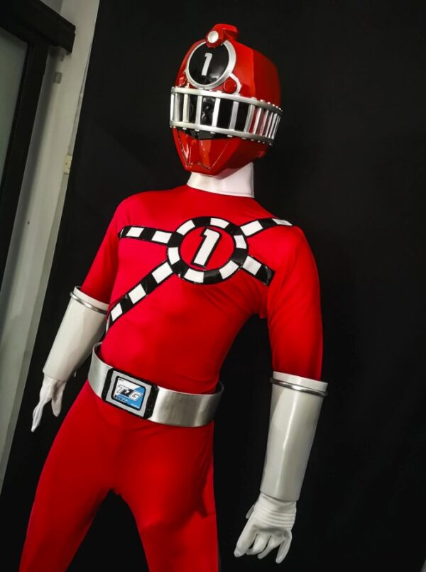 ToQger Red Power Rangers Costume (10)